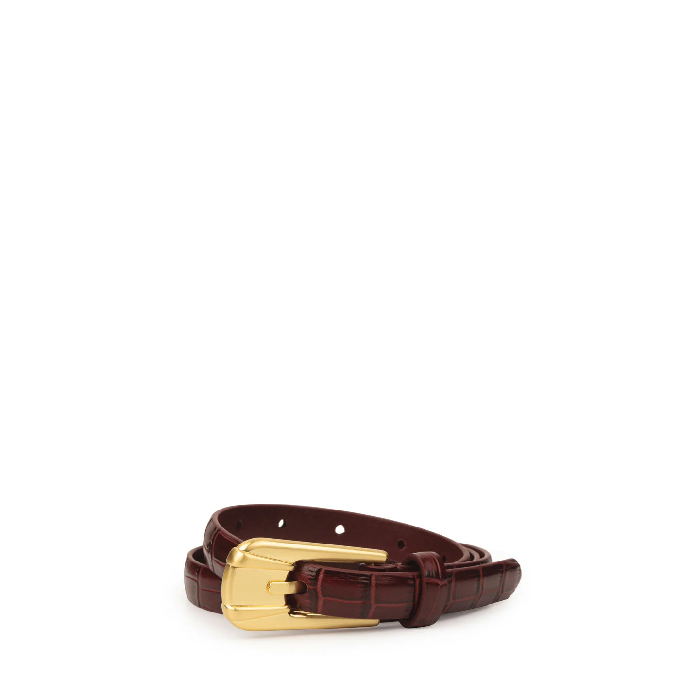 Sancia Carini Belt in Cranberry Croc