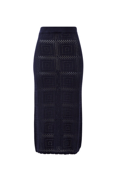 Ceres Life Square Knit Midi Skirt