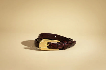 Sancia Carini Belt in Cranberry Croc