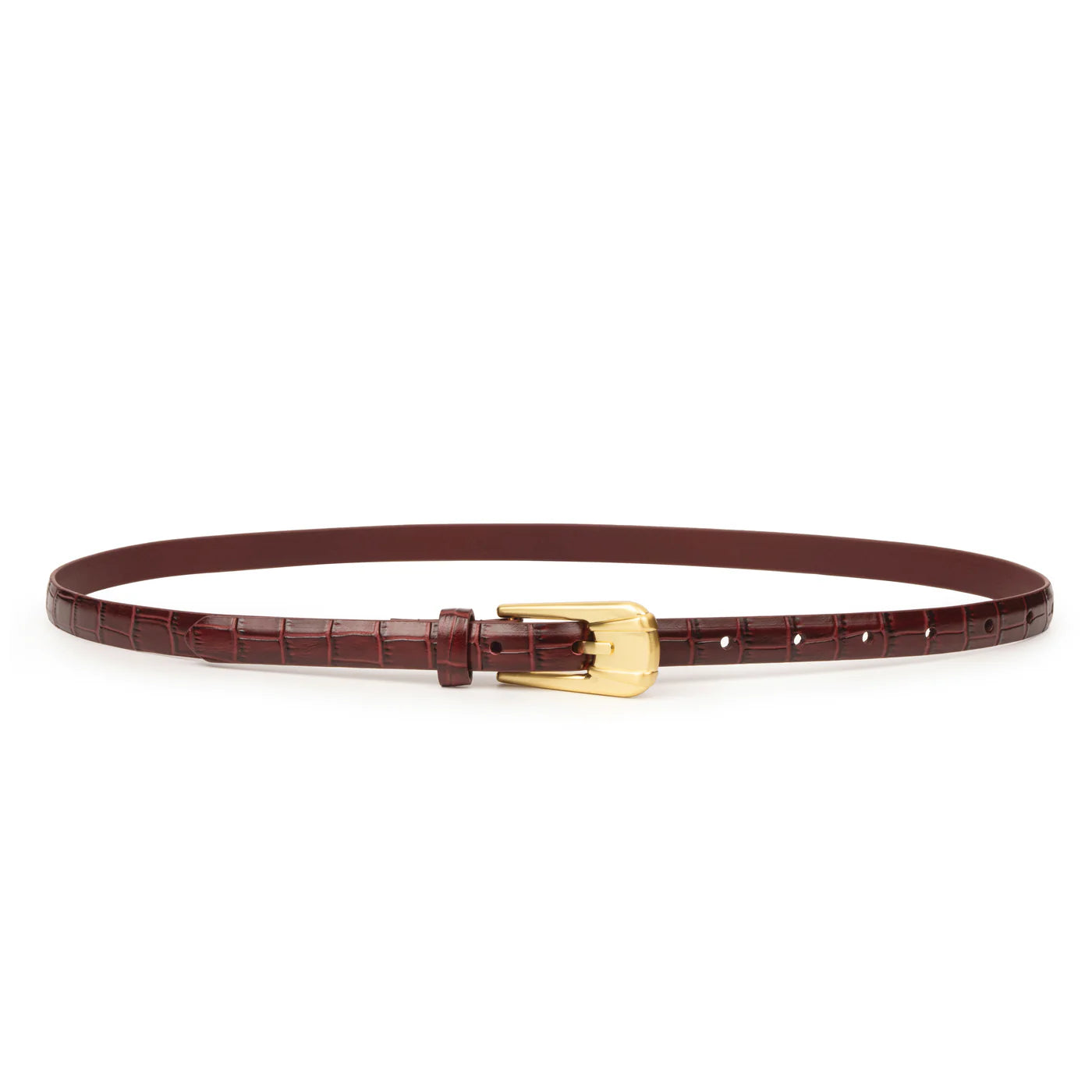 Sancia Carini Belt in Cranberry Croc