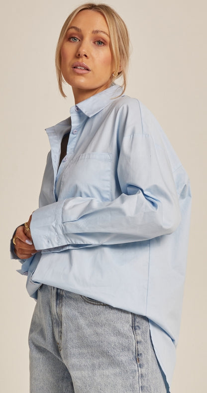 Feather+Noise Eve Shirt in Powder Blue