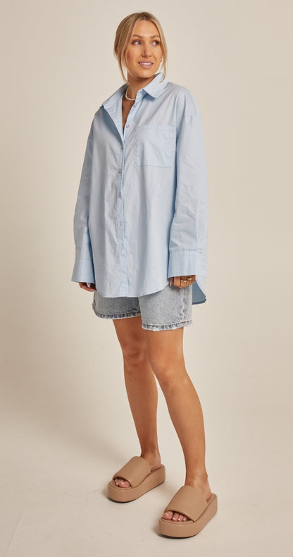 Feather+Noise Eve Shirt in Powder Blue