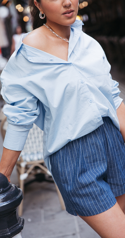 Feather+Noise Eve Shirt in Powder Blue