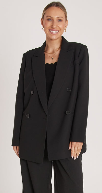 Feather+Noise Hayley Blazer in Black