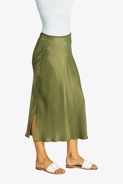 Ping Pong Helen Slinky Skirt in Khaki