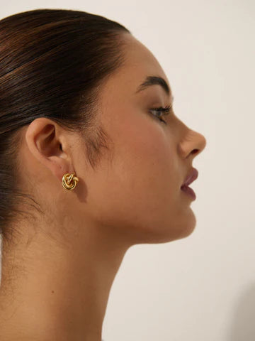 Lustre and Sage Knot earrings