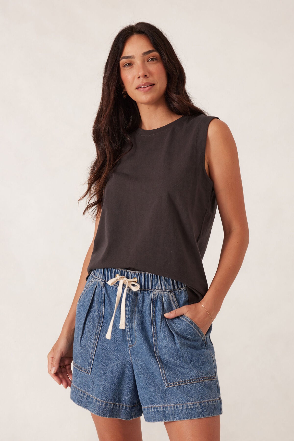 Ceres Life Relaxed Sleeveless Tee Phantom