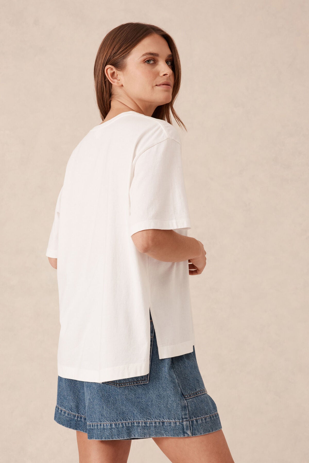 Ceres Life Slouchy Split Hem Tee