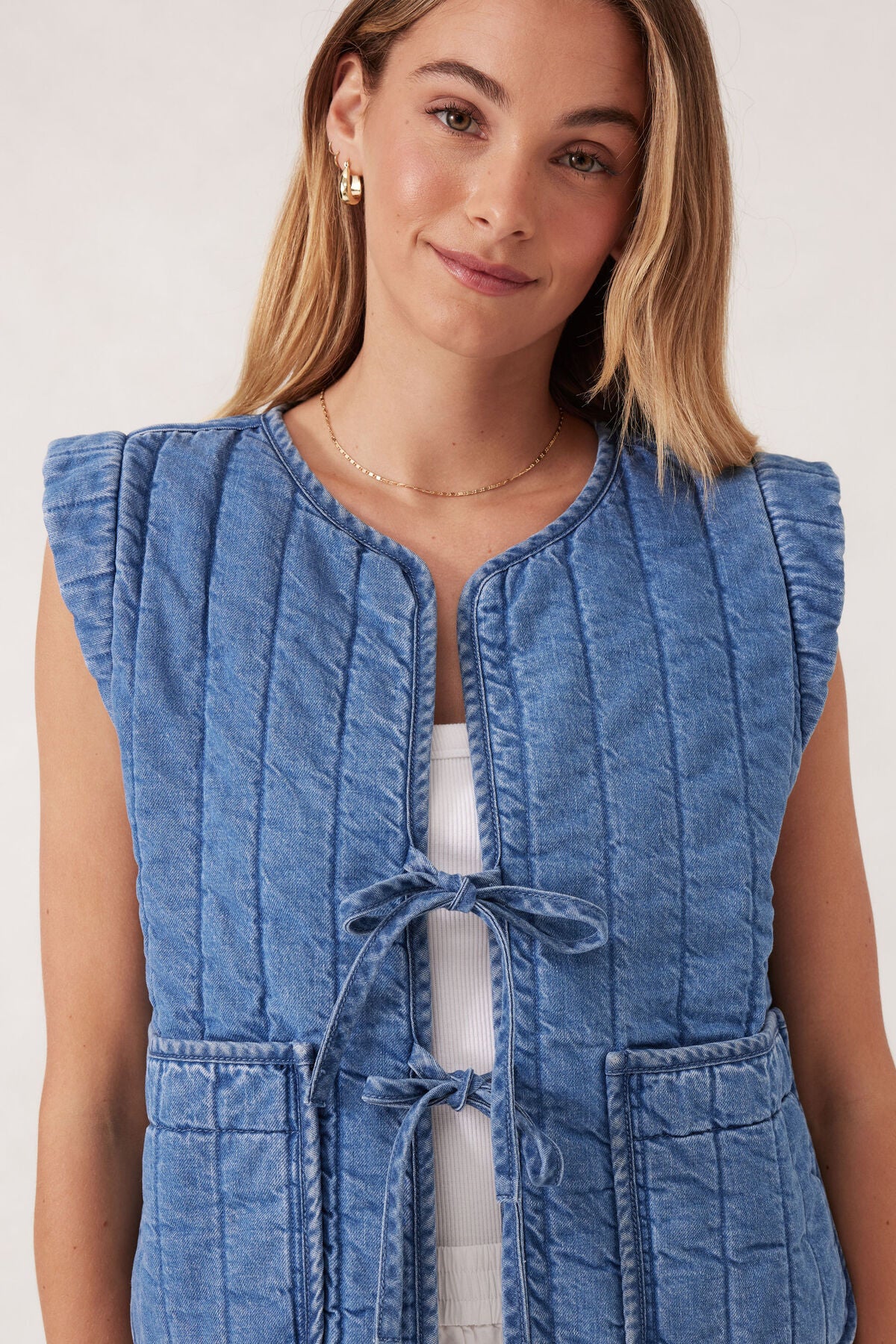 Ceres Life Quilted Tie Quilted Vest