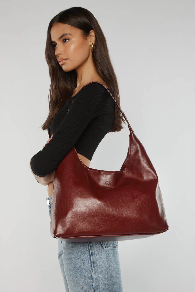 Peta+Jain Jami Slouchy Tote in Choc Suede