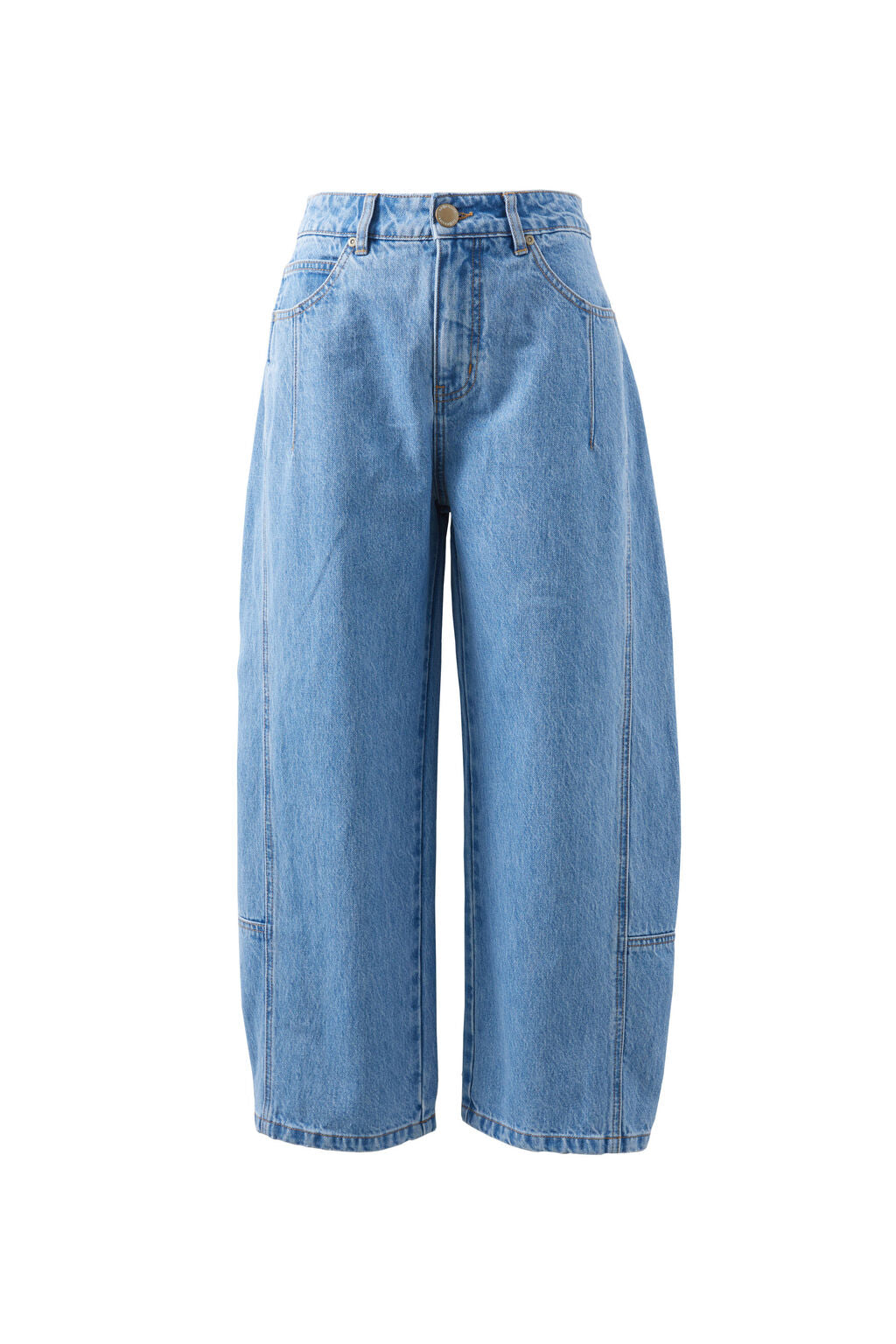 Ceres Life Darted Tapered Barrel Jean in Vintage Blue