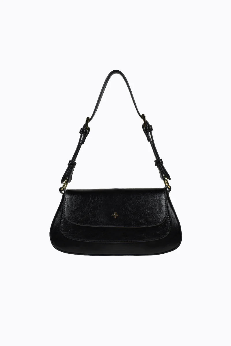 Peta+Jain Nikki Shoulder Bag in Black Crinkle