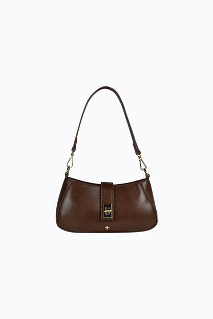 Peta+Jain Ripley Turnlock Shoulder Bag in Chocolate