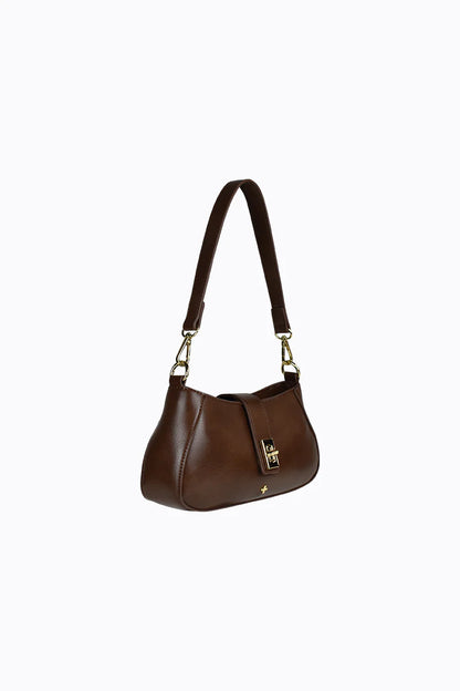 Peta+Jain Ripley Turnlock Shoulder Bag in Chocolate