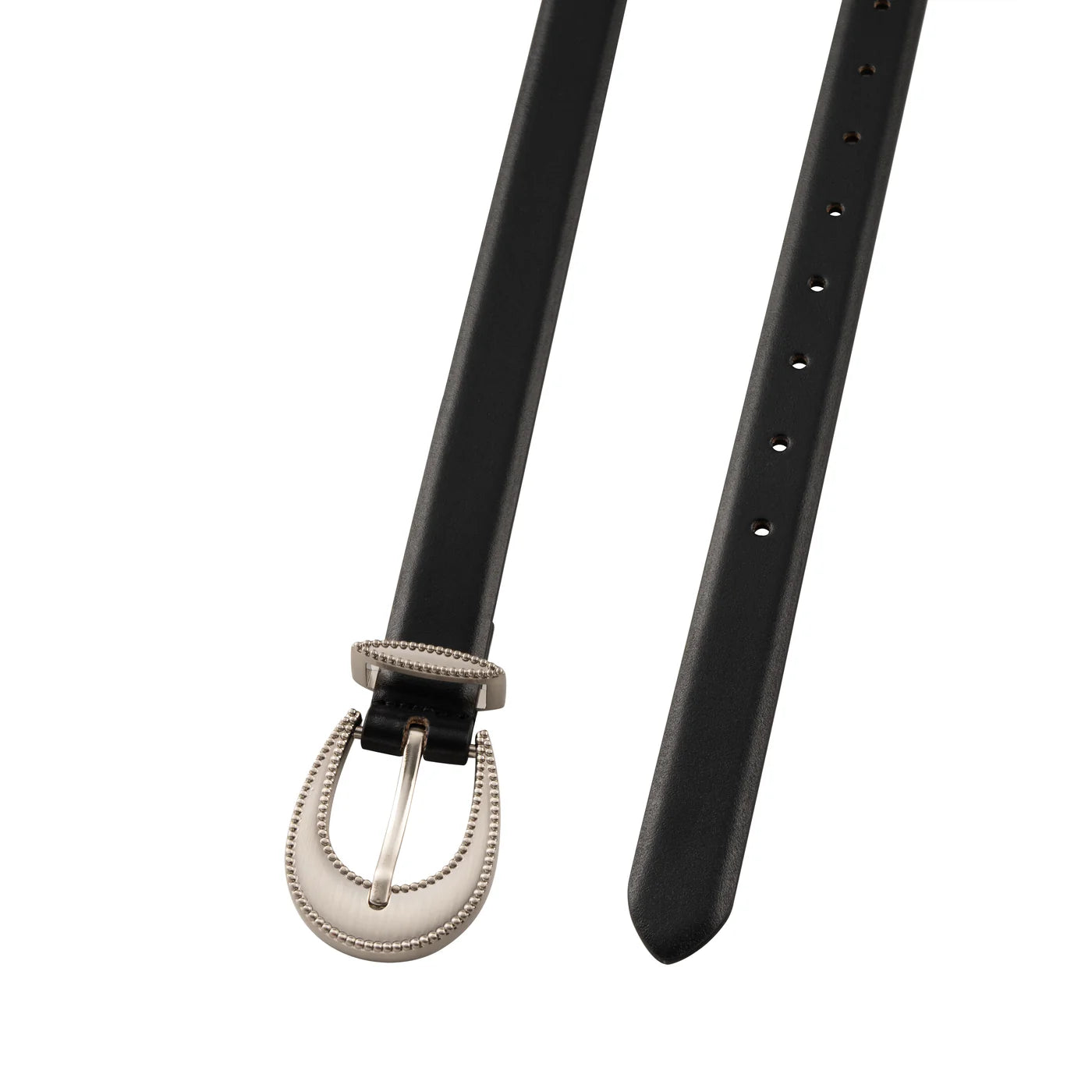 Sancia Pilata Belt in Black with Silver Buckle