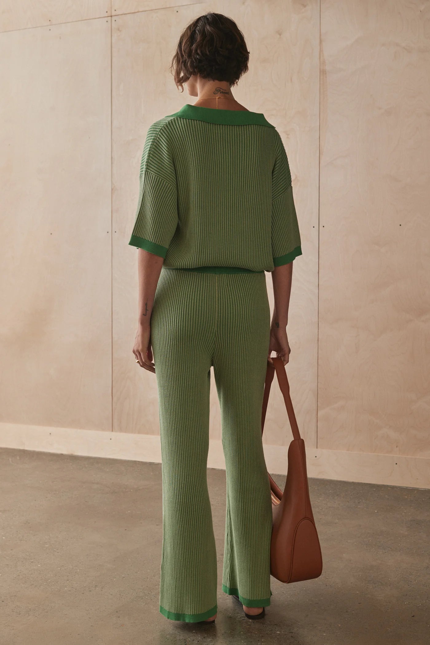 Sancai Ceilia Knit Pants in Matcha